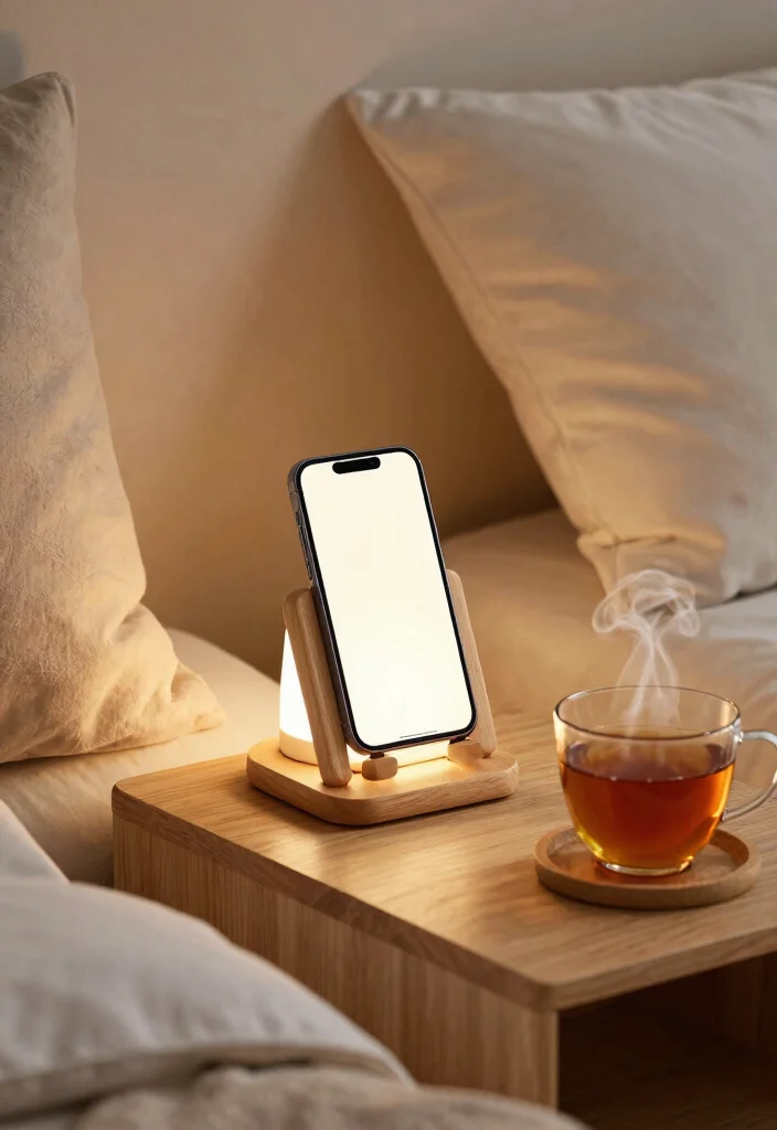 16 Mobile Stand Ideas With Functional Creative Designs - 12. Cozy Bedside Stand 1