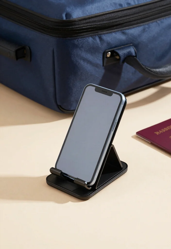 16 Mobile Stand Ideas With Functional Creative Designs - 14. Travel-Friendly Phone Stand 1