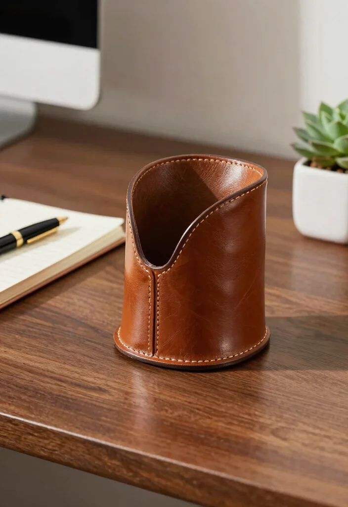 16 Mobile Stand Ideas With Functional Creative Designs - 7. Creative Leather Holder 1
