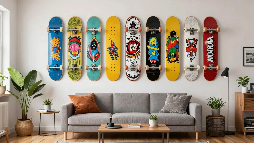16 Skate Board Deck Wall Art Ideas With Cool Urban Edge