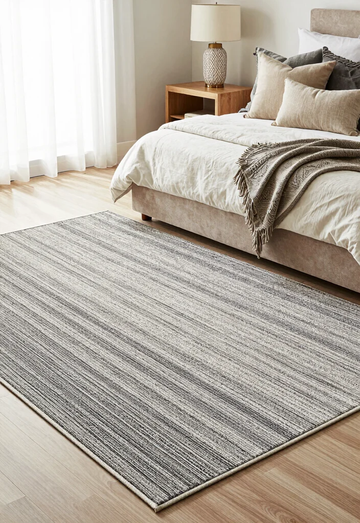 17 Black and White Rug Bedroom Ideas With Bold Contrast - 6. Textured Layers 1