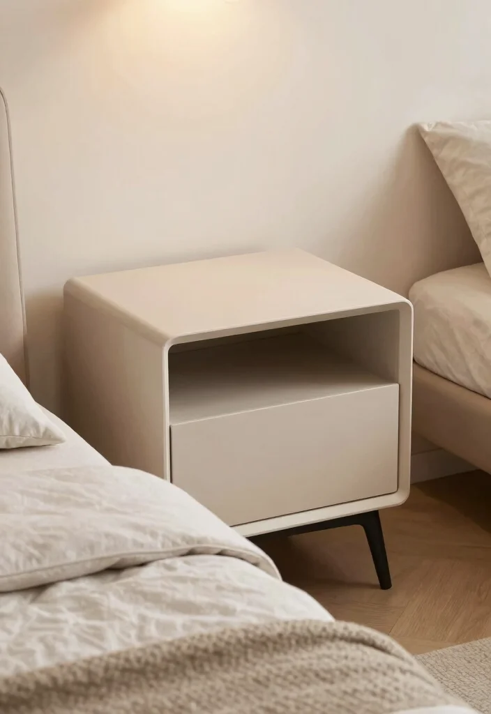 17 Narrow Nightstand Ideas That Fit Tiny Spaces - 13. Nightstand with a Hidden Compartment 1