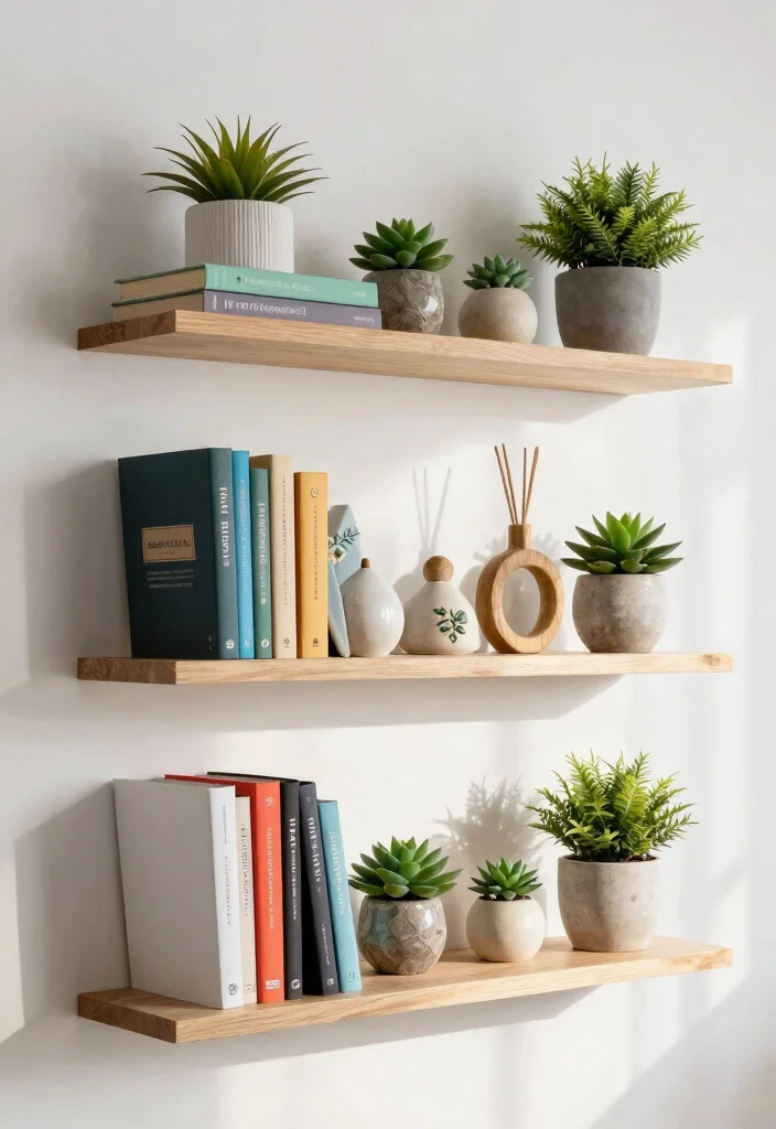 18 Bookshelf Design Wall Small Spaces Ideas That Save Room - 1. Floating Shelves for an Airy Feel 1