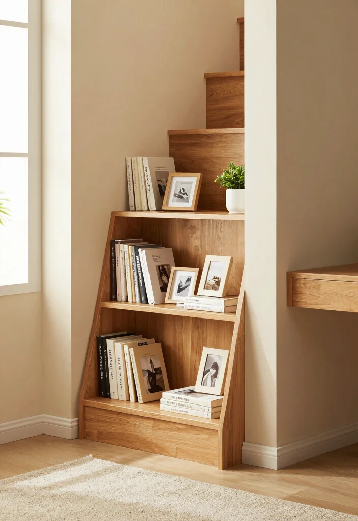18 Bookshelf Design Wall Small Spaces Ideas That Save Room - 13. Under-Stairs Bookshelves for Unused Space 1