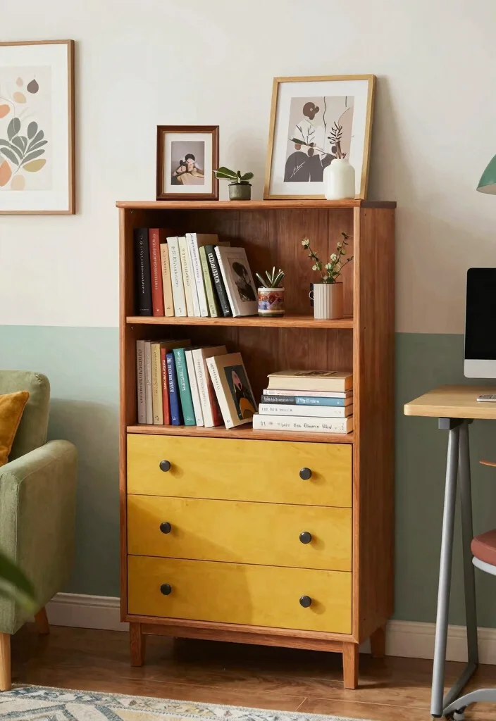 18 Bookshelf Design Wall Small Spaces Ideas That Save Room - 18. Repurposed Furniture as Bookshelves 1