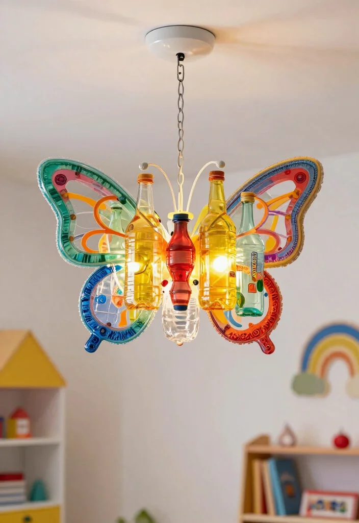 18 Plastic Bottle Chandelier Ideas With Creative DIY Glow - 18. Whimsical Animal Chandelier 1