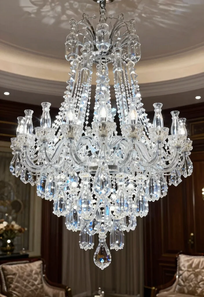 18 Plastic Bottle Chandelier Ideas With Creative DIY Glow - 6. Elegant Crystal Effect Bottles 1