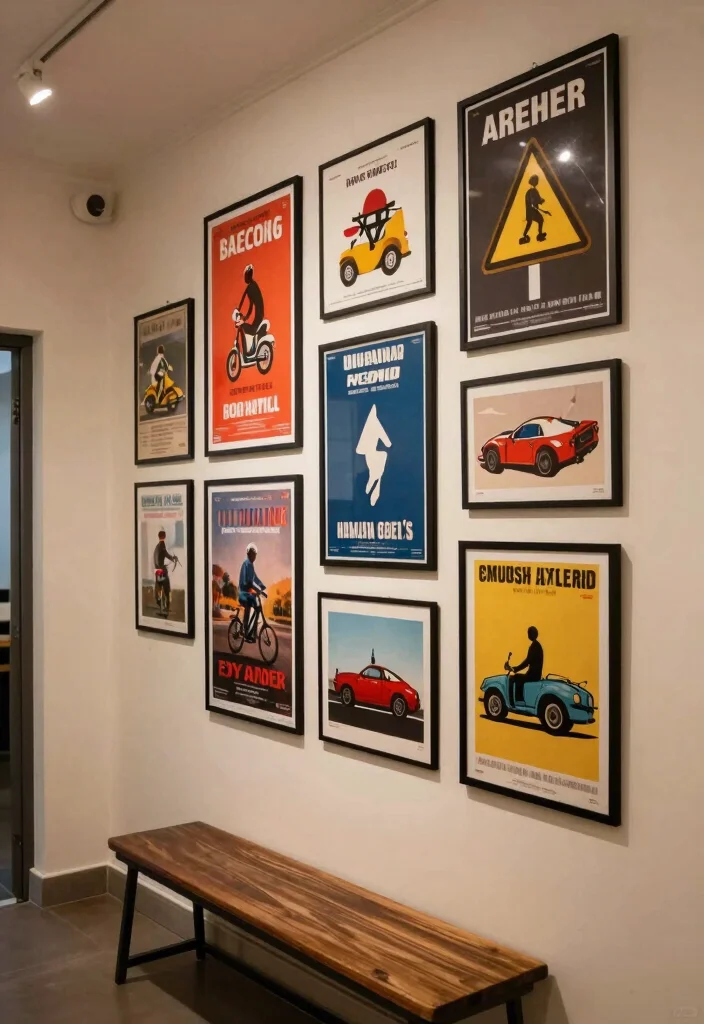 18 Road Safety Poster 2026 Trending Ideas With Creative Impact - 7. Gallery Wall of Safety Awareness Art 1